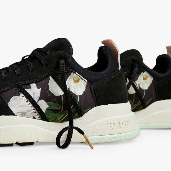 Ted Baker Floral Print Sneaker, Black - Picture 12 of 14